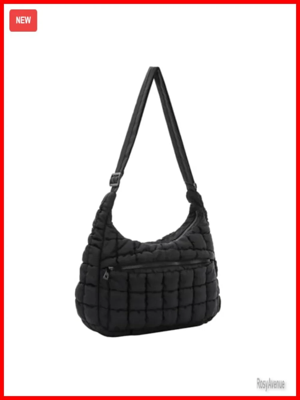 Quilted Puffer Bag Soft Fluffy Crossbody Shoulder Hobo Purse Lightweight